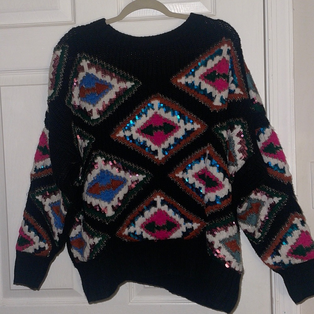 Zara Limited Edition Beaded Embroidered Sweater size Small NWT